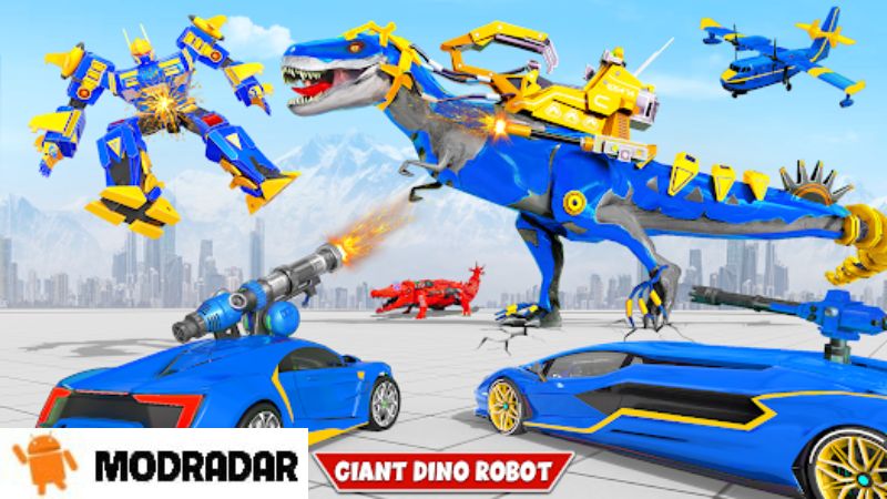 Dino Transform Robot Car Game Apk Giao diện bắt mắt của trò chơi Dino Transform Robot Car Game Apk