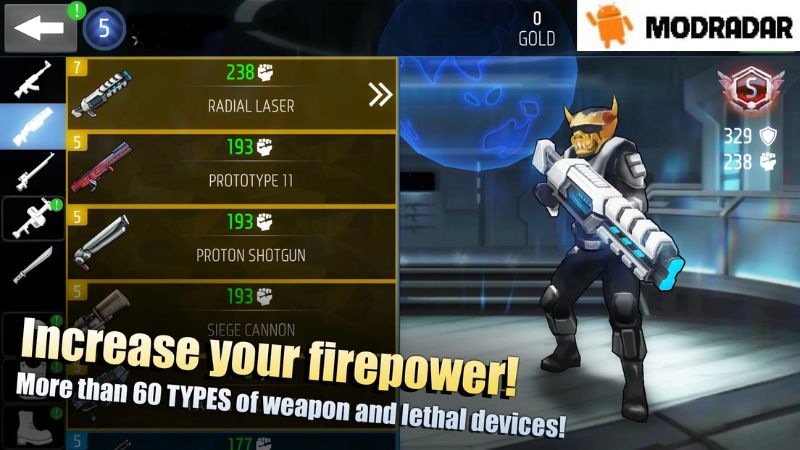Tính năng Mod của Flat Army Mod