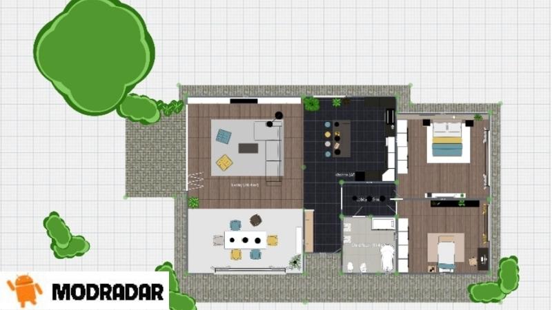 Floor Plan Creator Mod Trang trí căn phòng tại ứng dụng Floor Plan Creator Mod