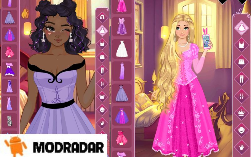 Golden princess dress up game Apk Unique graphics of the game Golden princess dress up game Apk