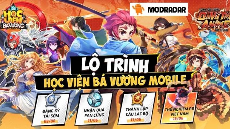 Hoc vien ba vuong mobile 1 - Học Viện Bá Vương Mobile Mod 2.2.200 (Uang tidak terbatas, berlian)