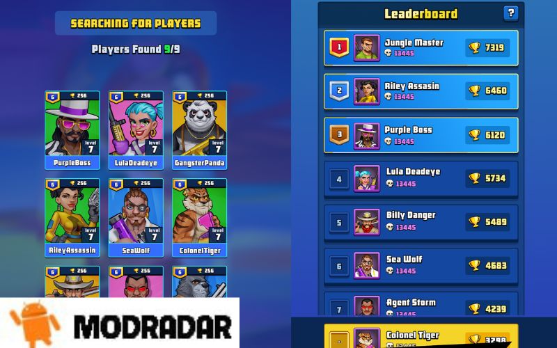 Hunter Heroes Mod Thăng cấp trong Hunter Heroes Mod