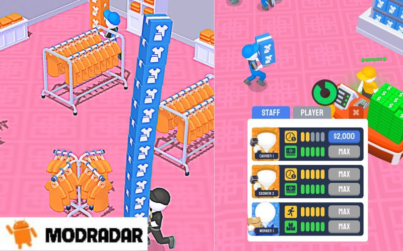 Idle Mall Tycoon Games Mart 2 - Idle Mall Tycoon Games: Mart Mod V1.2.3 (Vô Hạn Tiền, Phần Thưởng Miễn Phí) Chăm sóc khách hàng trong Idle Mall Tycoon Games: Mart Mod