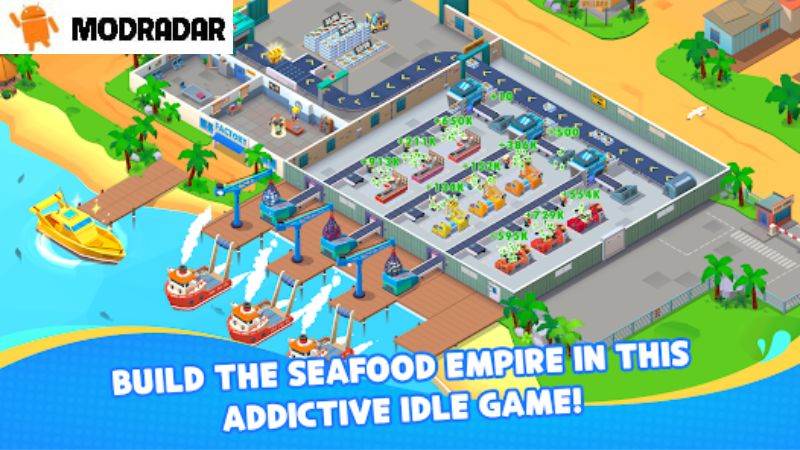 Idle Seafood Inc Mod Tingkatkan saat bermain Idle Seafood Inc Mod