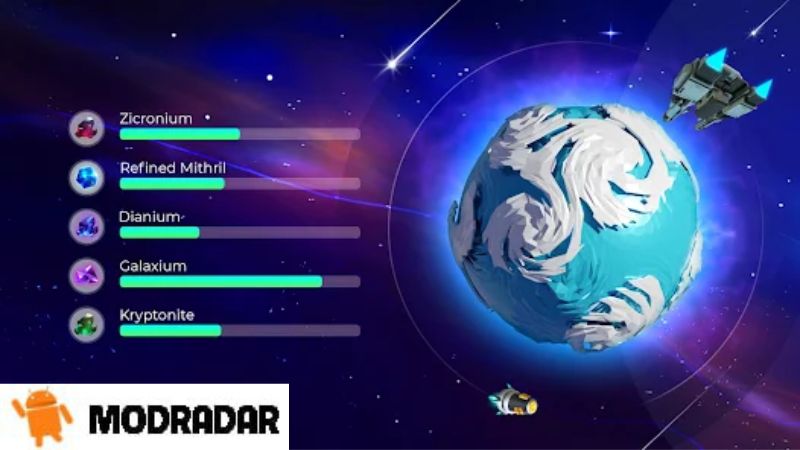 Idle Universe: Offline Miner Mod Unique graphics of Idle Universe: Offline Miner Mod