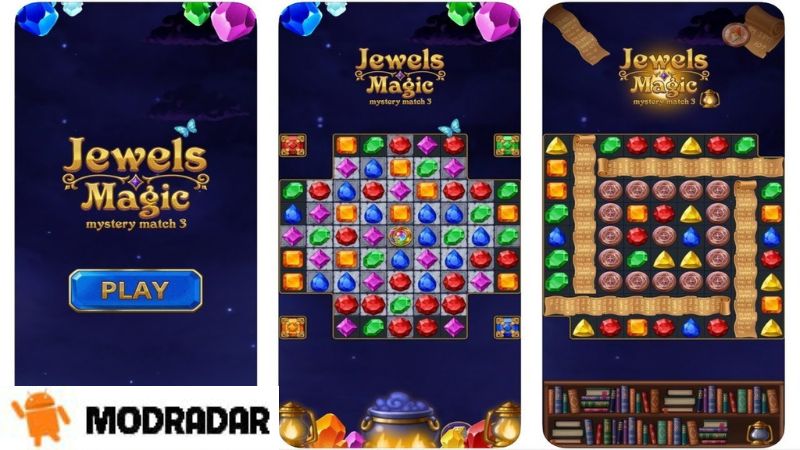Những viên đá quý lấp lánh của trò chơi Jewels Magic: Mystery Match3 Mod Những viên đá quý lấp lánh của trò chơi Jewels Magic: Mystery Match3 Mod