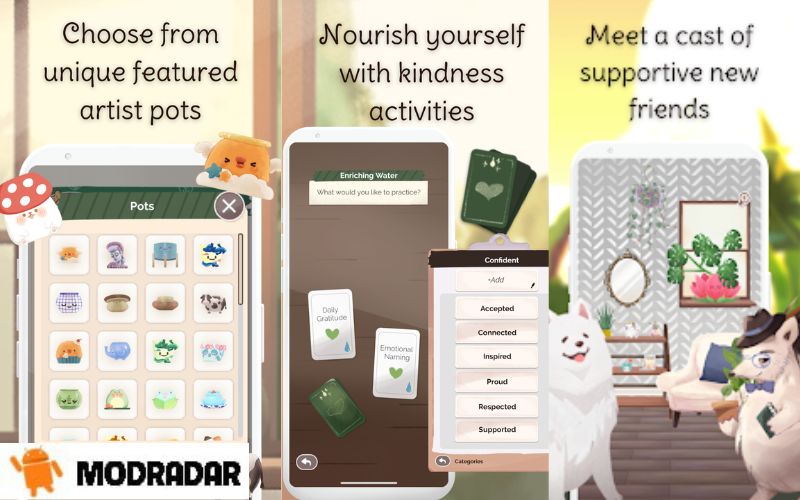 Những khoảnh khắc vui vẻ trong trò chơi Kinder World: Cozy Plants Apk