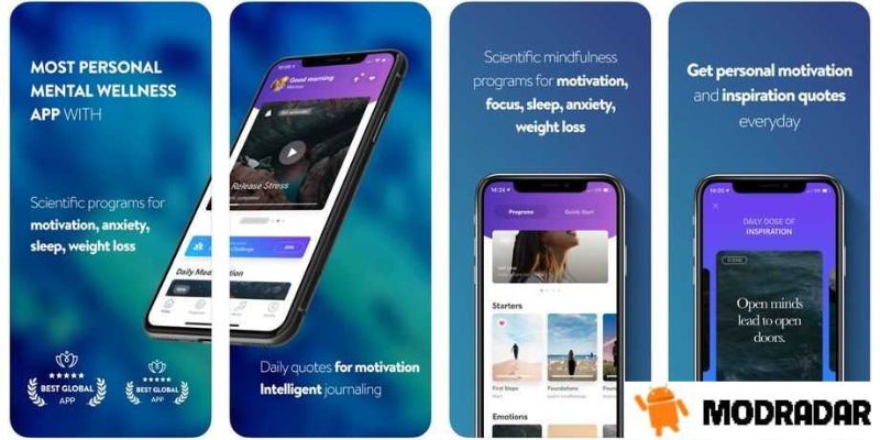 Meditopia Mod Suy nghĩ tích cực trong ứng dụng Meditopia Mod