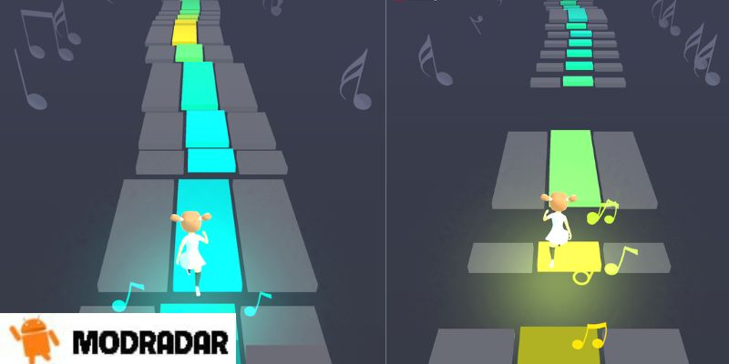 Melody Run Mod Levels of play in Melody Run Mod