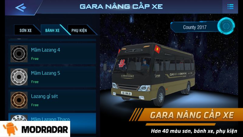 Freely customize the bus in Minibus Simulator Vietnam Mod