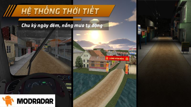 Weather effects in Minibus Simulator Vietnam Mod