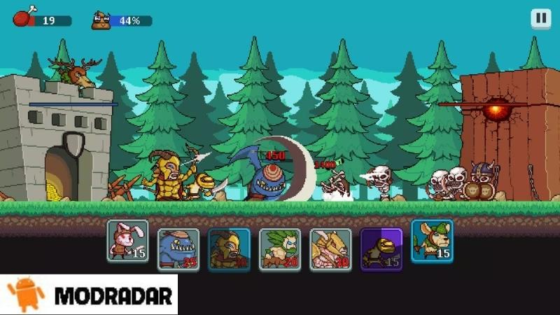 Monsters War Mod Đồ hoạ hấp dẫn của tựa game Monsters War Mod