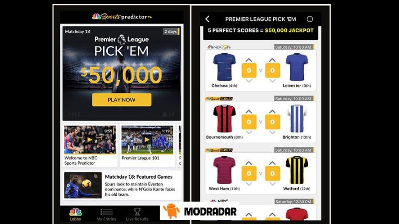 NBC Sports Predictor APK Advantages that NBC Sports Predictor APK owns
