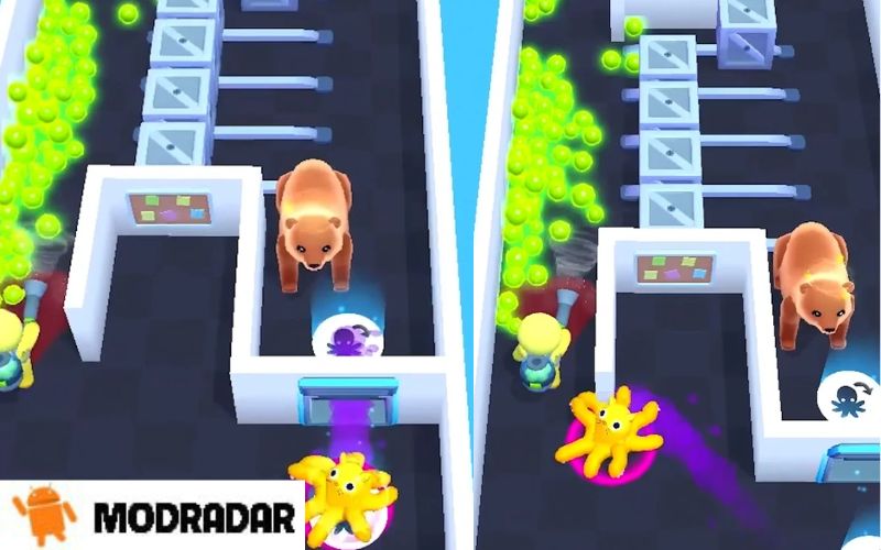 Lối chơi đơn giản trong game Octopus Escape Mod
