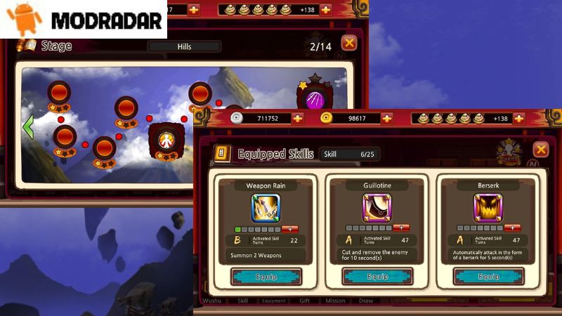 Mod features of One finger death punch Mod