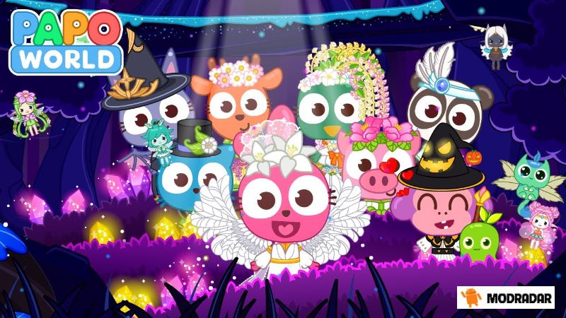 Tham gia các hoạt động và sự kiện trong thế giới ảo trong Papo Town Fairy Princess APK 