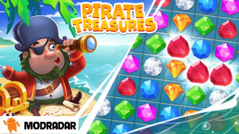 Pirate Treasures Jewel Gems 1 - Pirate Treasures: Jewel & Gems mod v2.0.171 (Uang/Permata Tidak Terbatas)