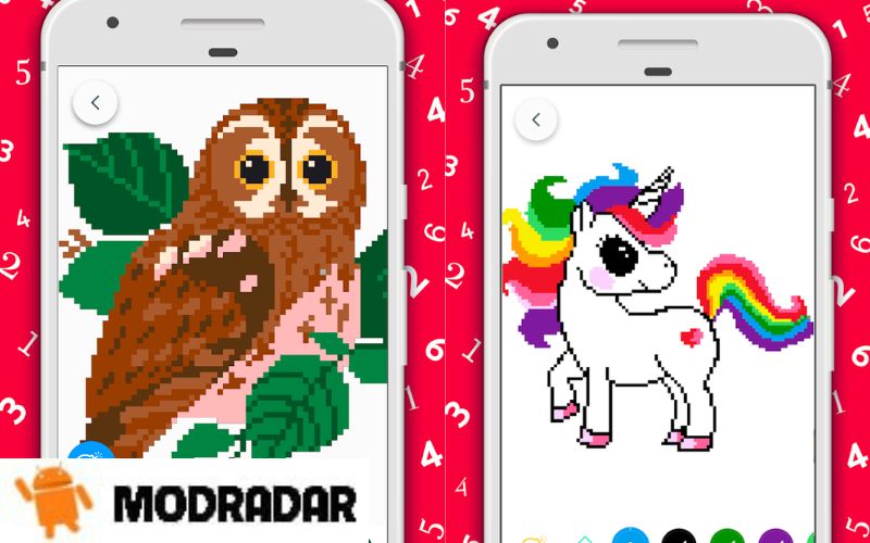 Pixel Art book Apk Bài tập tô màu trong Pixel Art book Apk
