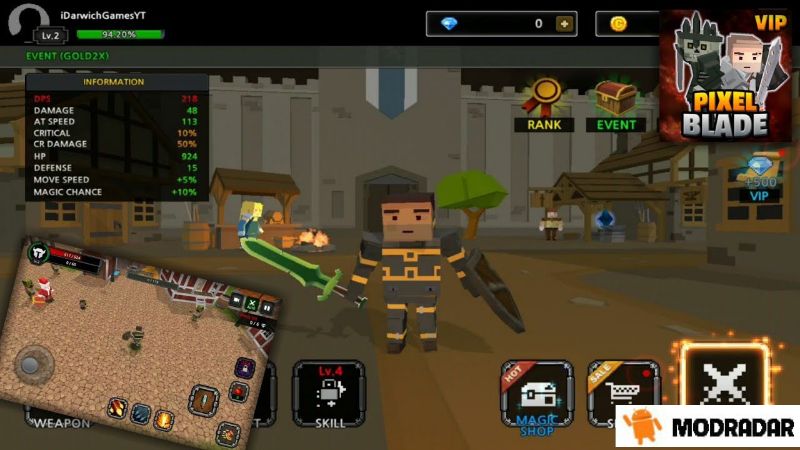 Pixel Blade M VIP 2 - Pixel Blade M VIP Mod Apk (Vô hạn tiền/Nâng cấp) v9.5.4