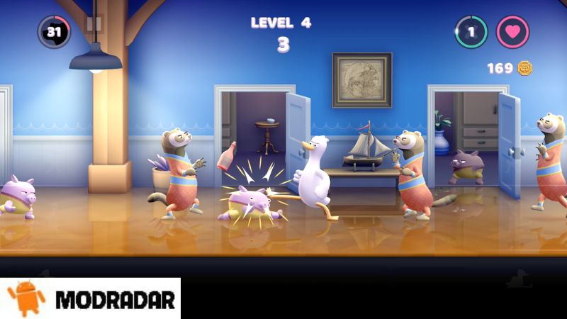 Punch Kick Duck Mod Tiga tingkat kesulitan dalam Punch Kick Duck Mod