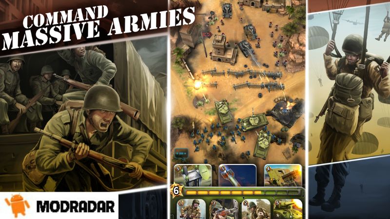 SIEGE World War II 2 - SIEGE: World War II Mod Apk 4.1.0 (Uang Tidak Terbatas) Kumpulkan dan tingkatkan kartu di SIEGE: World War II Mod