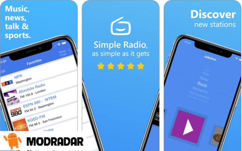 Antarmuka yang menarik dari aplikasi Simple Radio Mod