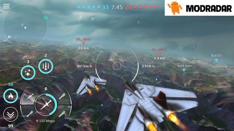 Sky Combat Mod sở hữu được đa dạng máy bay