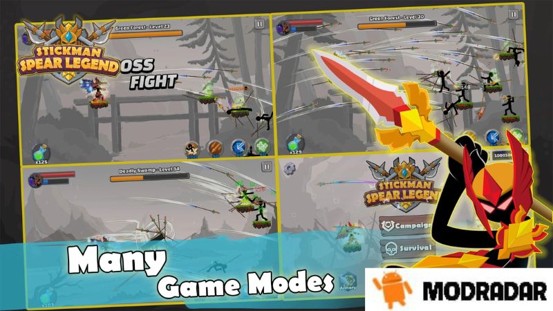 Đồ họa ấn tượng của Stickman Spear Legend Mod Đồ họa ấn tượng của Stickman Spear Legend Mod