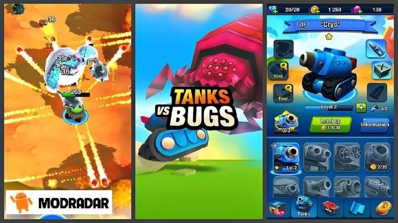 Confront dangerous insects at Tanks vs Bugs Mod