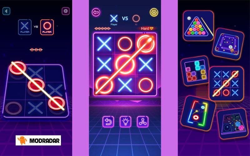 Tic Tac Toe Glow: 2 Player XO Apk Tic Tac Toe Glow: 2 Player XO Apk