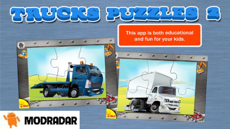 Giới thiệu về trò chơi Truck Puzzles: Kids Puzzles Apk