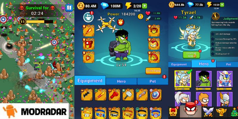 Pilih pahlawan favorit Anda di Undead City: Zombie Survivor Mod