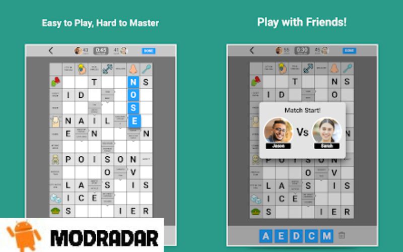 Mainkan dan tantang teman Anda di Wordgrams - Crossword & Puzzle Apk