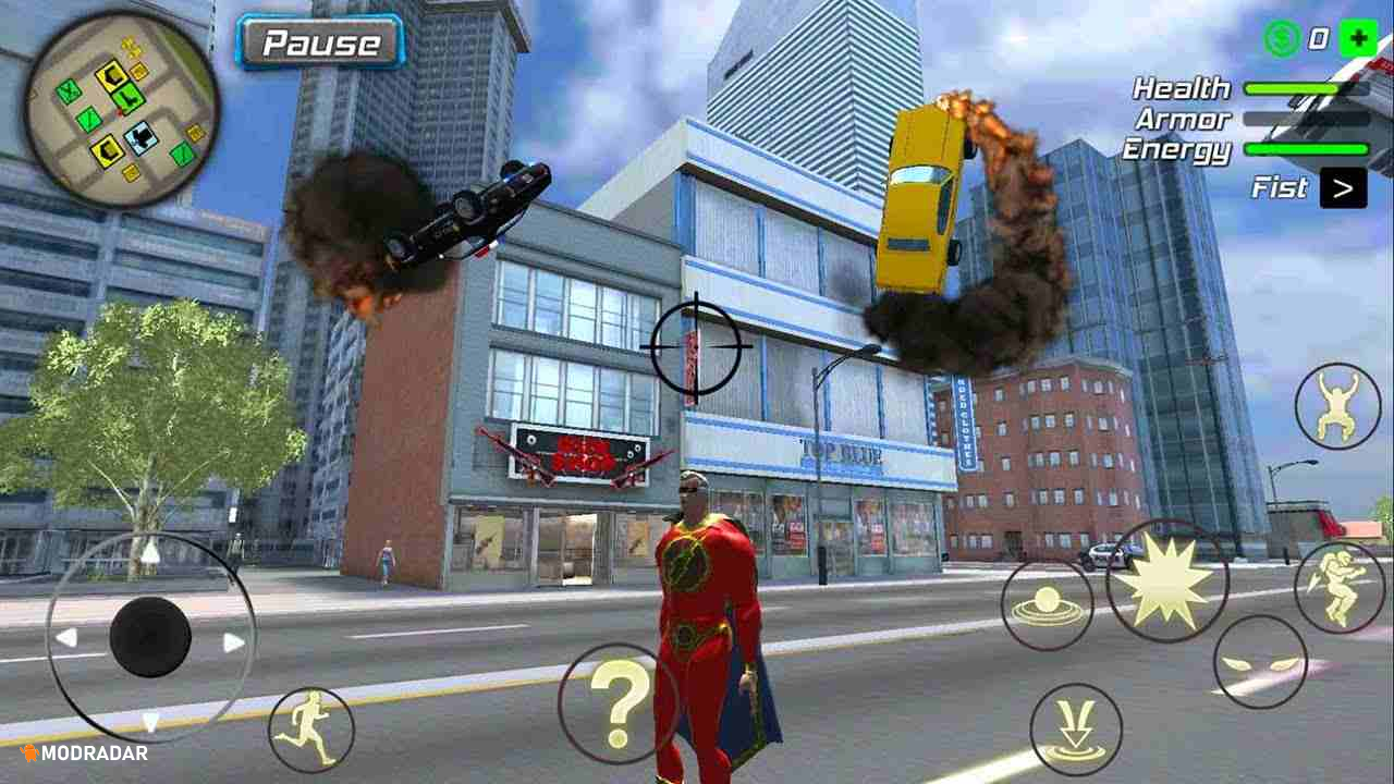 Amazing Powerhero Mod Lối chơi của game Amazing Powerhero Mod