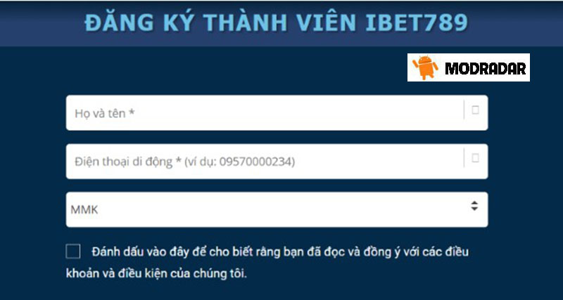 Hướng dẫn đăng ký tài khoản IBet789 