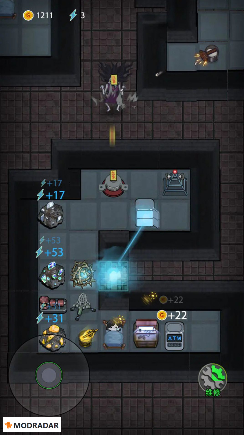 Ghost 3D 猛鬼宿舍 MOD Apk Lối chơi đơn giản trong game Ghost 3D 猛鬼宿舍 MOD Apk