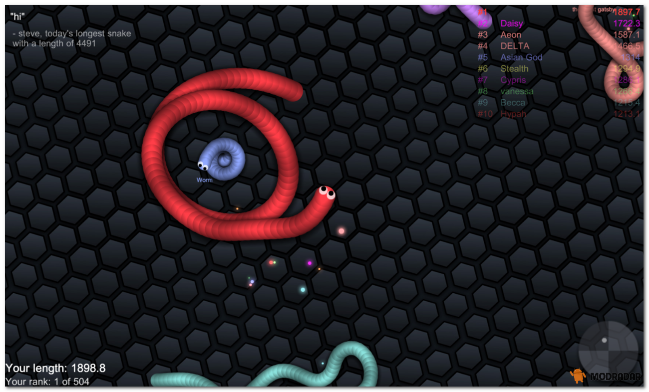 Slither.io Mod Keuntungan dari Slither.io Mod game