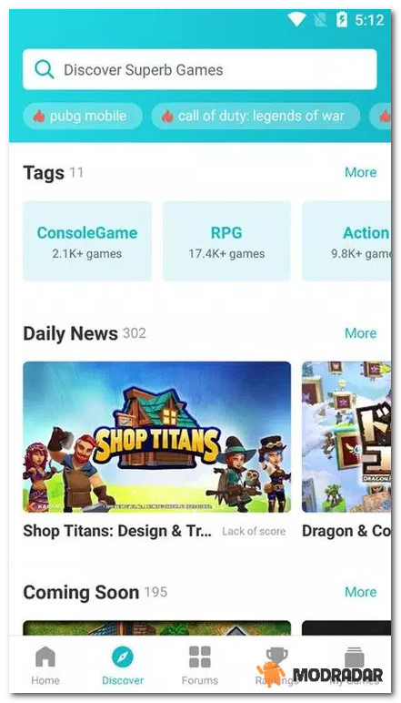 Tính năng tải game/app