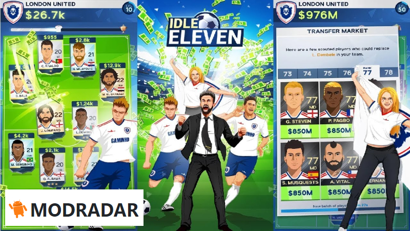 idle eleven 2 - Idle Eleven mod v1.42.2 Vô hạn tiền, mở khóa VIP