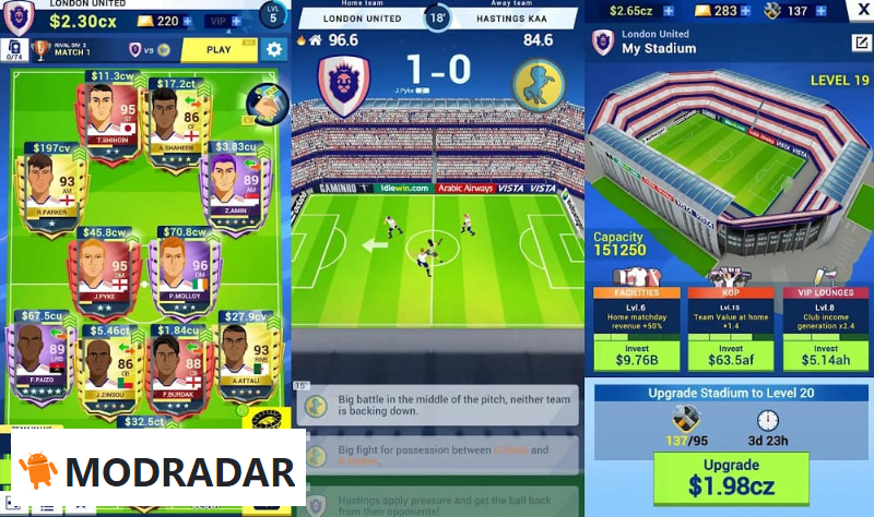 idle eleven 3 - Idle Eleven mod v1.42.2 Vô hạn tiền, mở khóa VIP