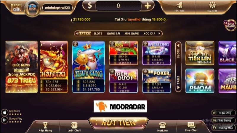 Kho tàng game cực kỳ hấp dẫn, đồ sộ ở tại macau club ios