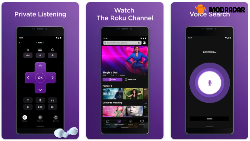 roku 3 - Roku Mod V12.1.0.4644812 (Không quảng cáo) Điều khiển giọng nói Roku