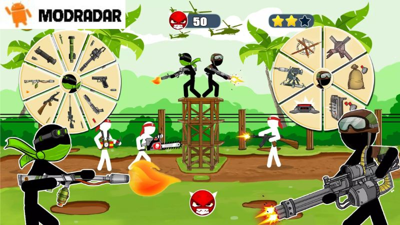 Stickman army the resistance Mod Outstanding features included in Stickman army the resistance Mod