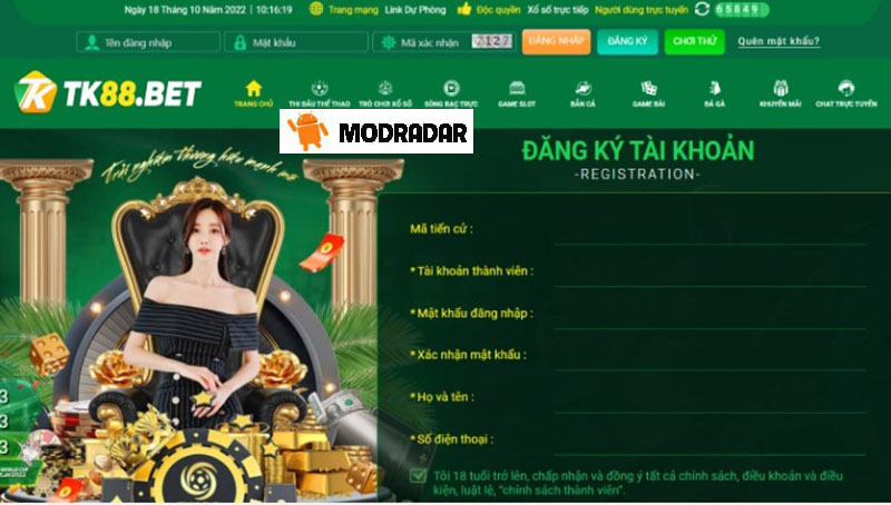 tk88 2 - TK88 APK V1.0 Registration Process: