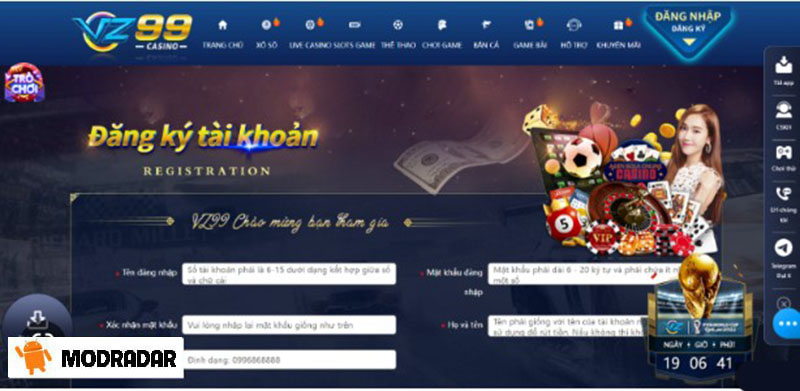 How to Register for VZ99 for New Players